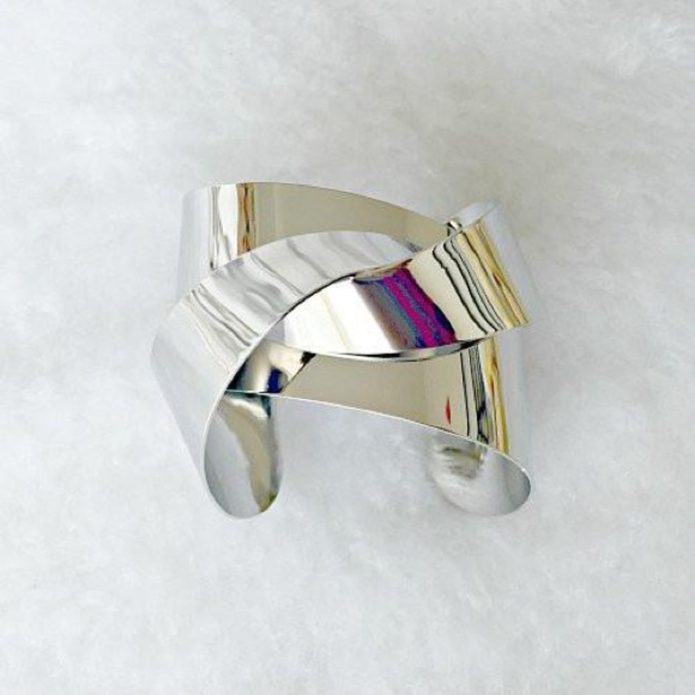 NURAZZI WARPED CUFF - silver